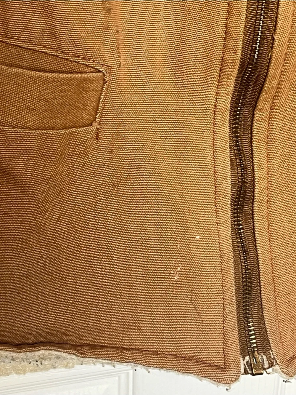Carhartt Vest Men’s Size XXL Duck Canvas Sherpa  Liner Brown